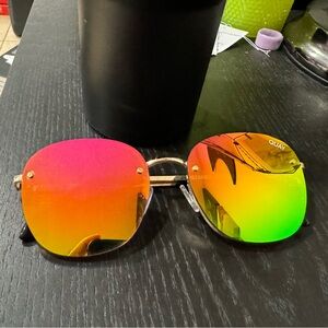Quay sunglasses in jezabell frameless rainbow